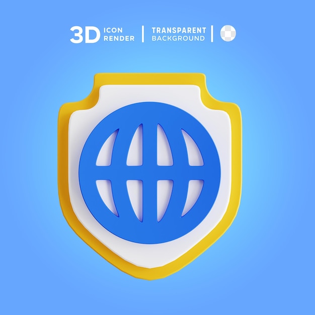 PSD psd shield 3d-illustratie