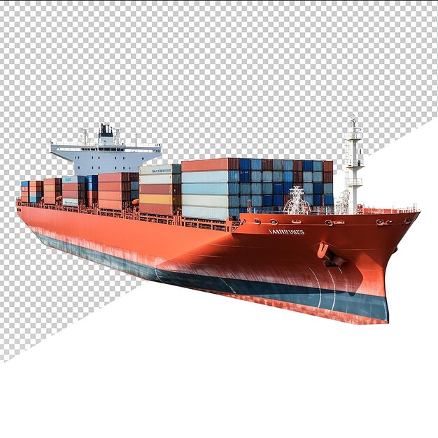 PSD psd shipping boat cargo on transparent background