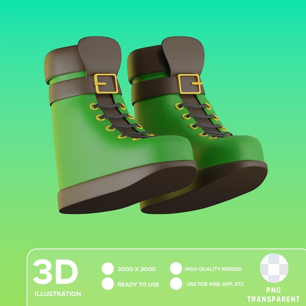 PSD Shoes 3D-illustratie