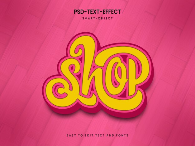 PSD psd shop 3d text effct