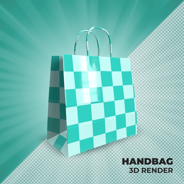 Psd shopping bag 3d render post template