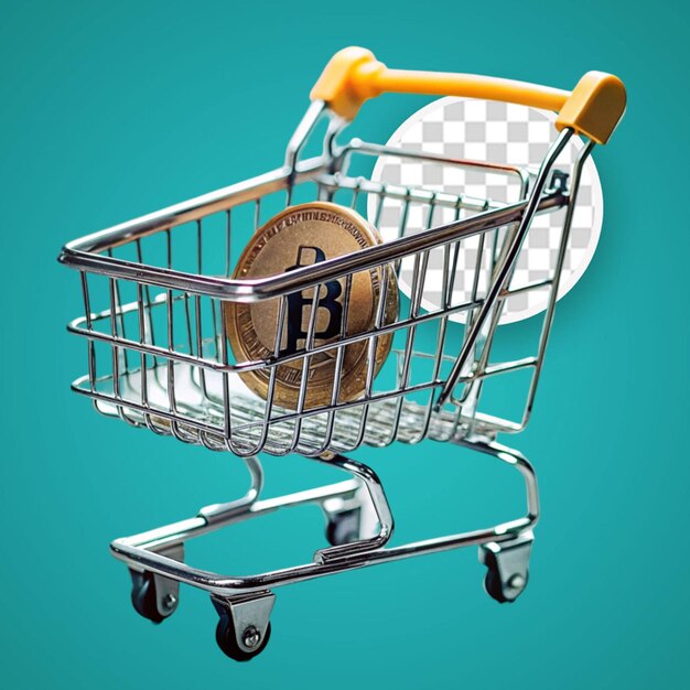 PSD psd shopping cart isolated on transparent background