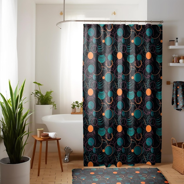 PSD Shower Curtain Mockup