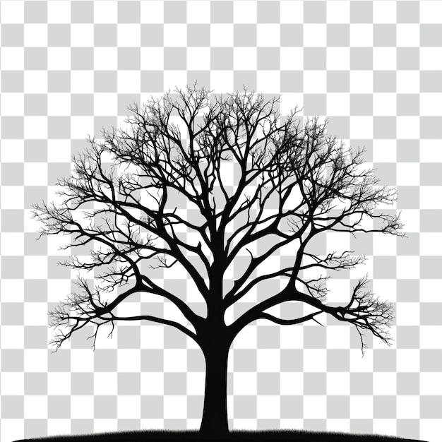 PSD psd-silhouet van een boom op een doorzichtige achtergrond