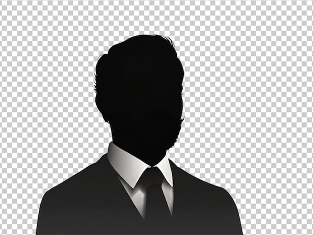 PSD psd of a silhouette of beard and mustache on transparent background