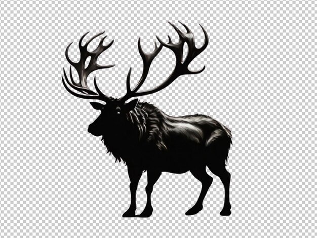 PSD psd of a silhouette of a deer