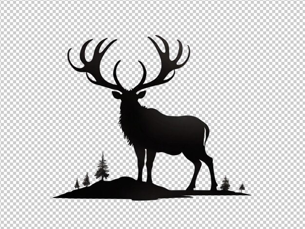 PSD psd of a silhouette of a deer