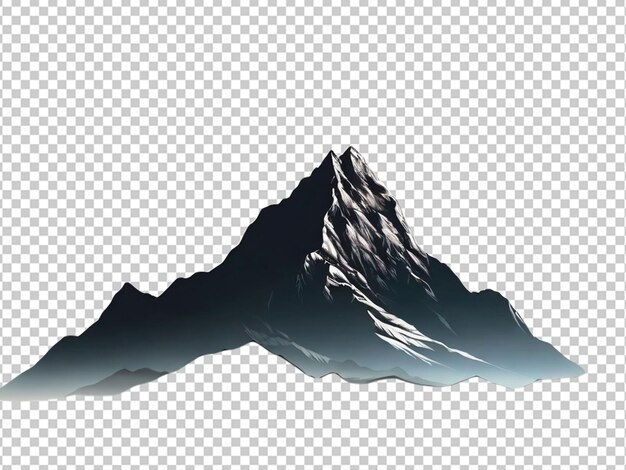 PSD psd of a silhouette of a mountain on transparent background