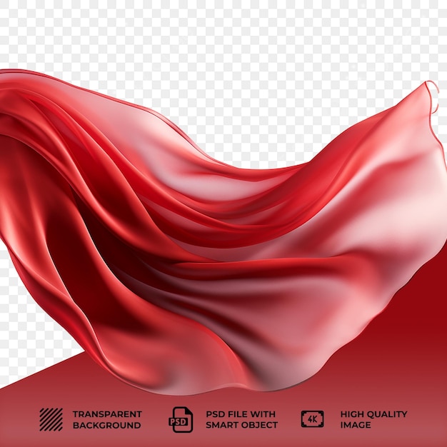 PSD psd silk fabric isolated on transparent background