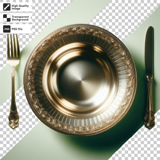 PSD psd серебряная посуда реалистичная фотография на прозрачном фоне