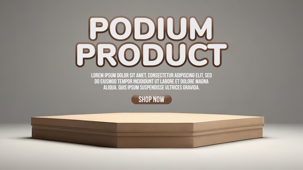 PSD psd simple 3d rendering podium product