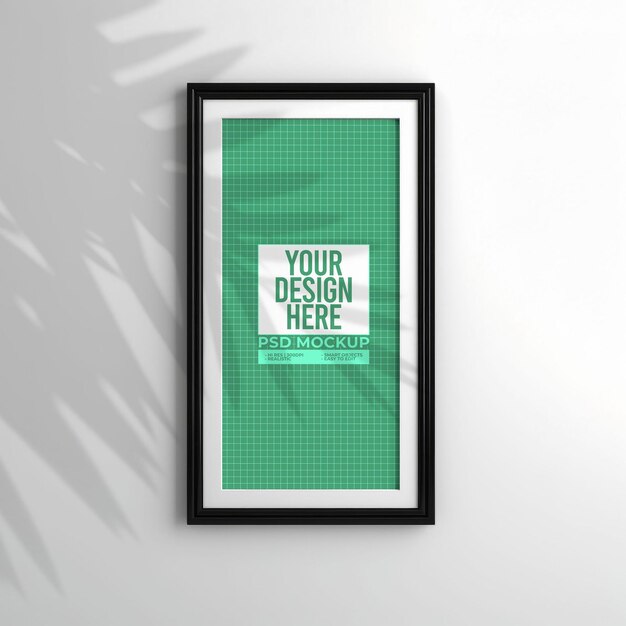 Psd simple photo frames mockup