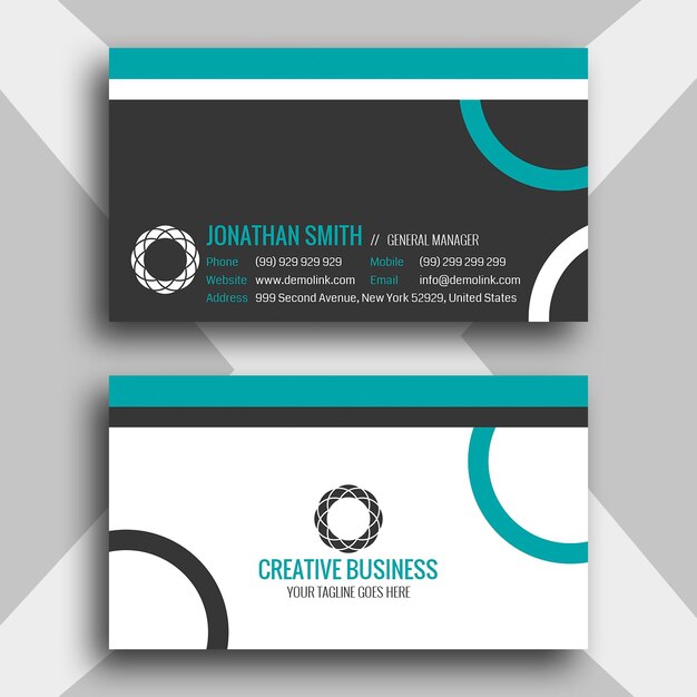 Psd simple psd business card template