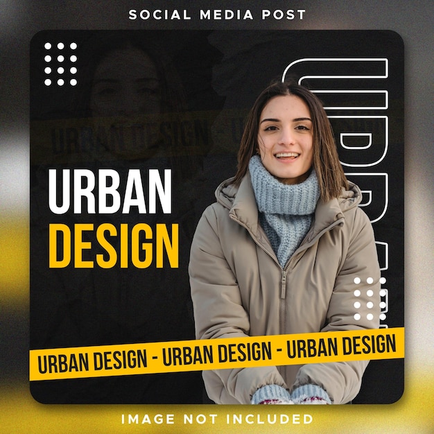 Psd simple urban design social media post template