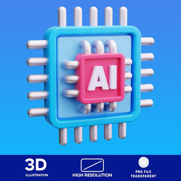 PSD-siru, tekoäly 3d-renderöidä -kuvitus
