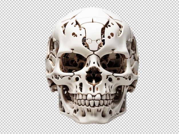 Psd of a skull on transparent background