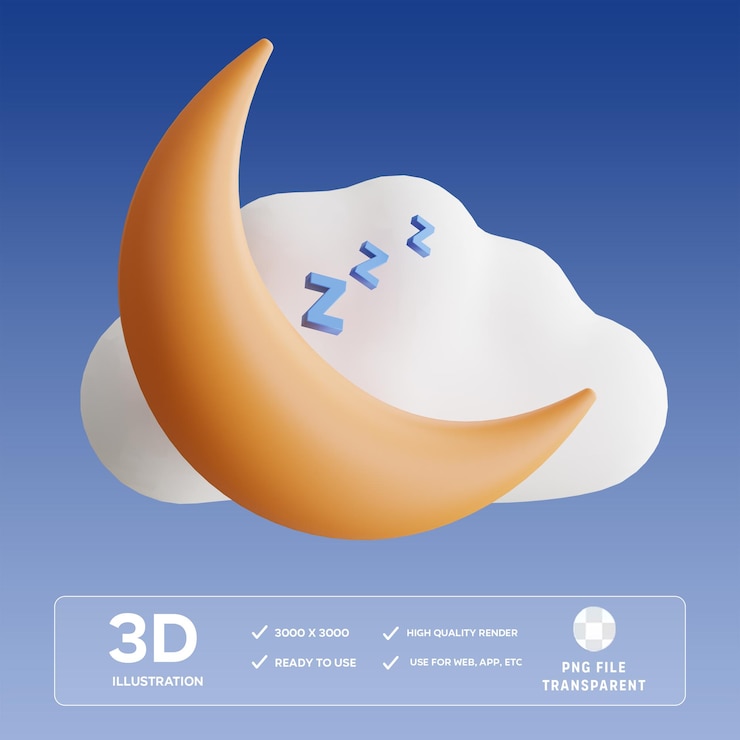 PSD psd спящая 3d иллюстрация