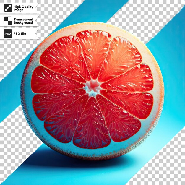 PSD psd slice of grapefruit on transparent background