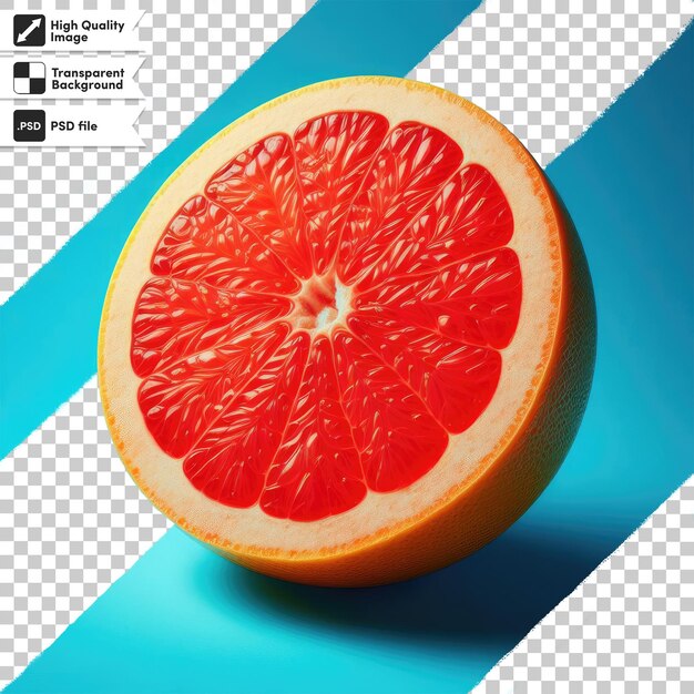 PSD psd slice of grapefruit on transparent background