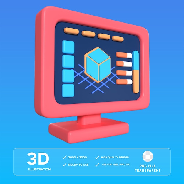 PSD slicer 3D drukarka 3D Ilustracja