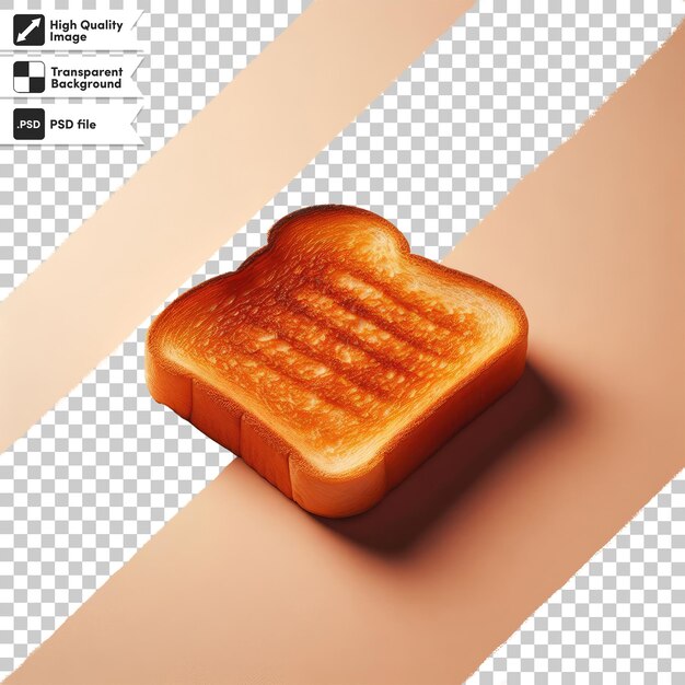 Psd slices of bread tost bread on transparent background