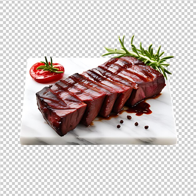 PSD psd smaakvolle gegrilde rundvleesfilet steak geïsoleerd premium psd op doorzichtige achtergrond