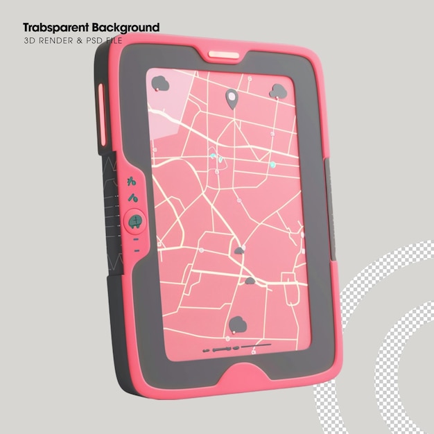 องค์ประกอบแผนที่ GPS อัจฉริยะ PSD วัตถุ 3 มิติที่แยกจากกัน