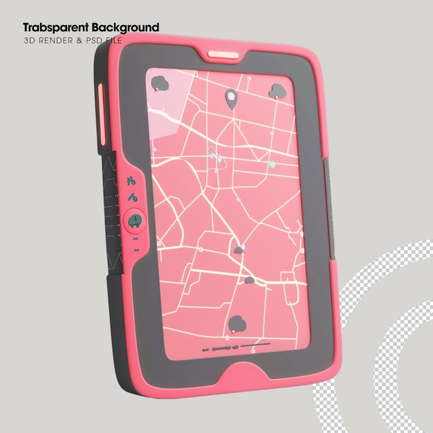 PSD psd smart gps map element isolated 3d object