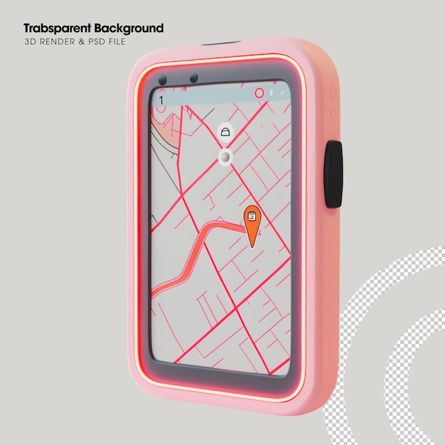 PSD psd スマート gps マップ エレメント 孤立した 3d オブジェクト
