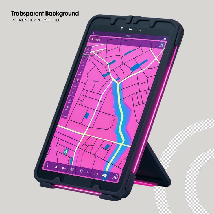 PSD psd smart gps map element isolated 3d object