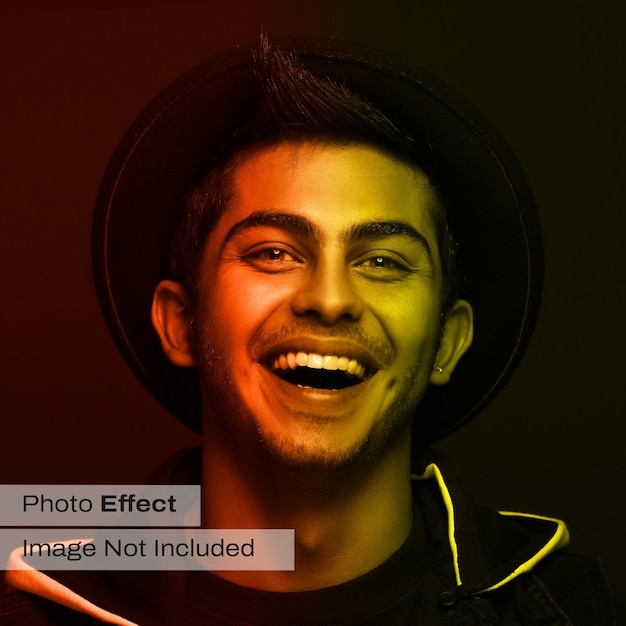 PSD psd smart object dual color photo effect template