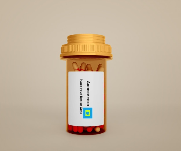 Psd smart pill bottle mockup