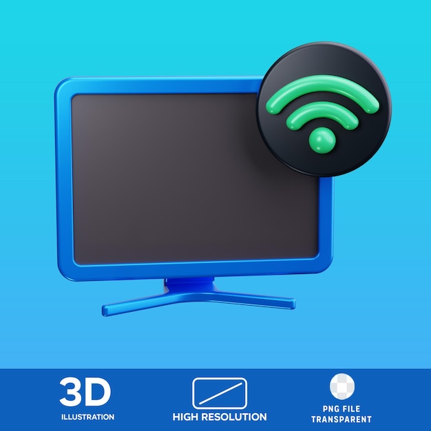 psd smart tv 3d illustration