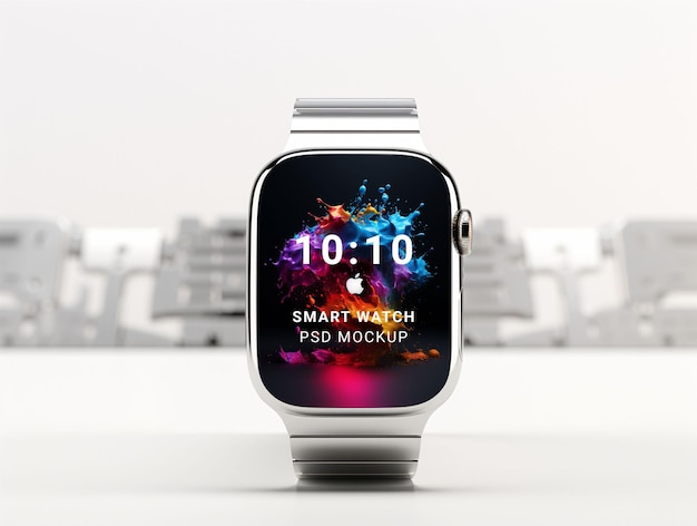 Psd smart watch mockup white background