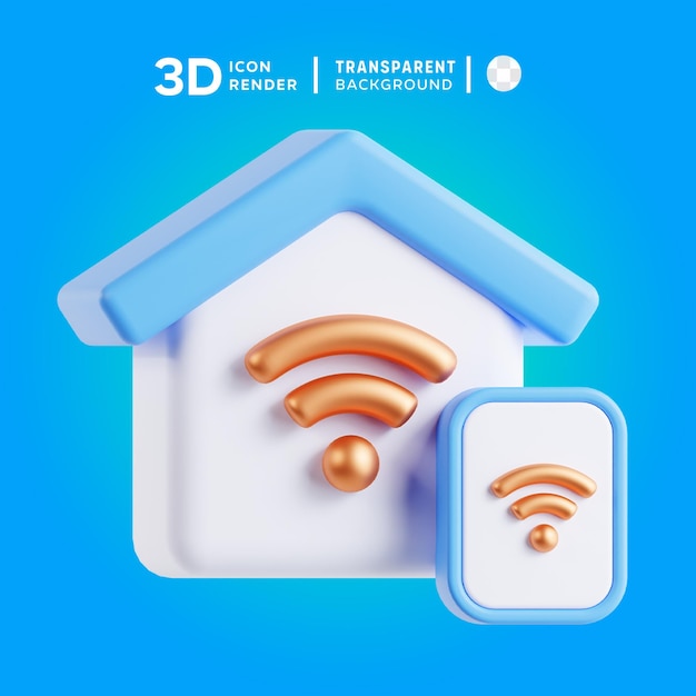 PSD psd 스마트 홈 장치 3d 일러스트레이션