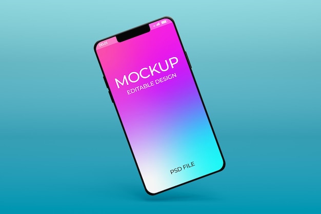 PSD smartphone mock up mobile phone screen mockup template