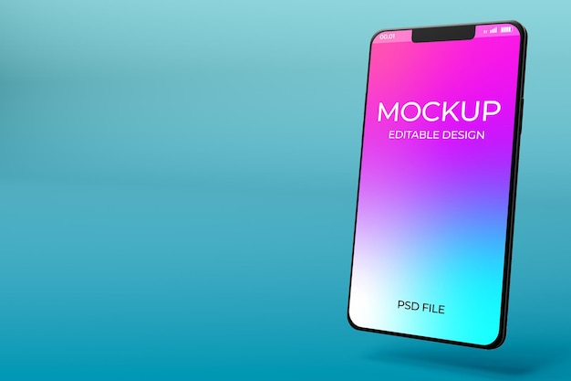 Psd smartphone mock up mobile phone screen mockup template