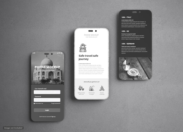 Psd smartphone scherm mockup