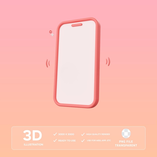 PSD смартфон покупки 3D иллюстрация