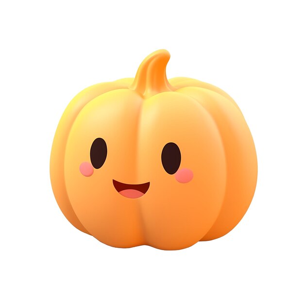 PSD psd smiling pumpkin cute halloween character 3d