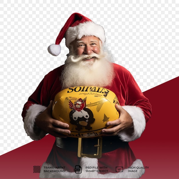 PSD psd smiling santa claus isolated on transparent background