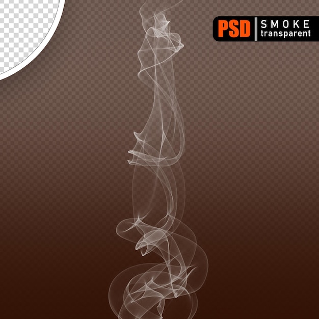 PSD Smoke collection of 3d render on transparent background