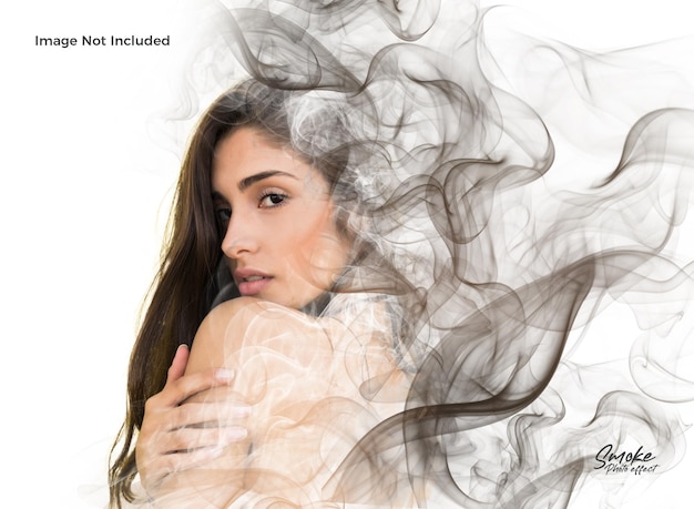 PSD smoke dispersion photo effect Template