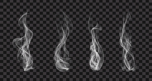 PSD psd smoke set on transparent background