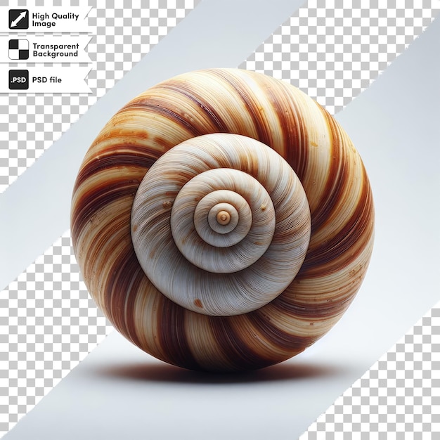 Psd snail on transparent background with editable mask layer