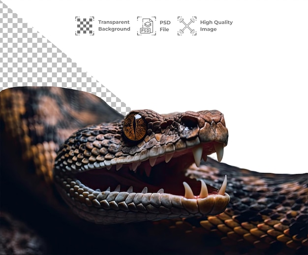 PSD psd snake isolated on transparent background