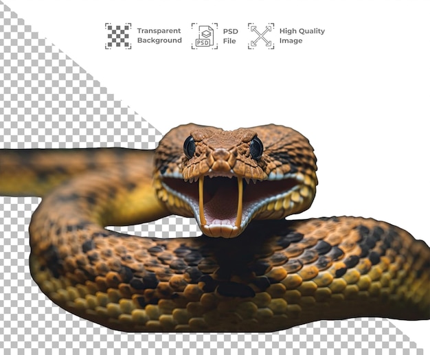 PSD psd snake isolated on transparent background