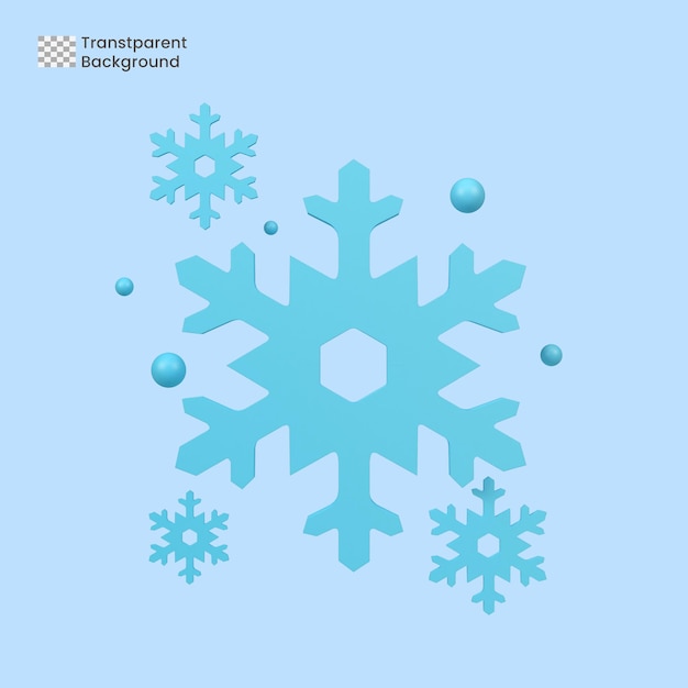 PSD icona di neve e palle di neve psd isolata illustrazione di rendering 3d