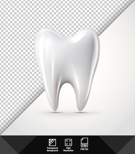 PSD psd snow white tooth on transparent background