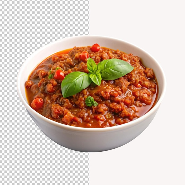 PSD psd of a so yummy bolognese sauce on transparent background